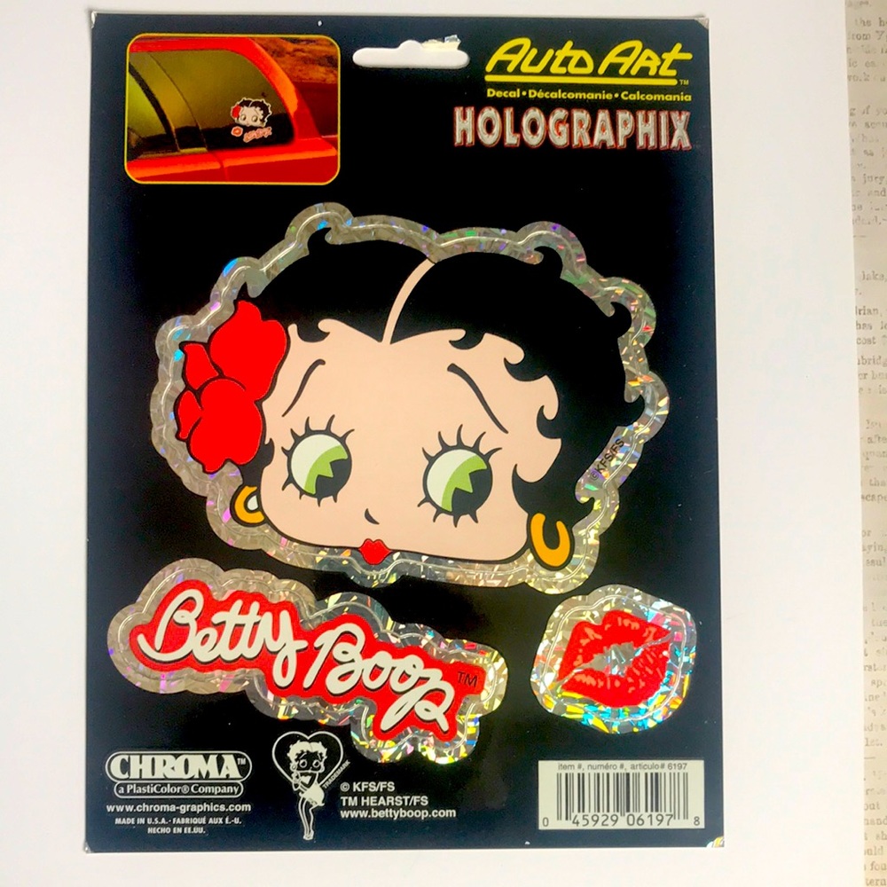 3/$20 Betty Boop holographix Auto Art decal